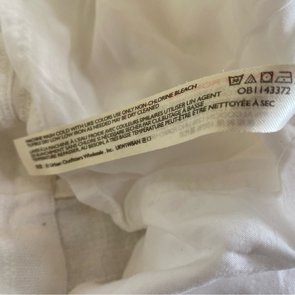 Free People Cotton/Linen White Dress size large - Picture 5 of 11